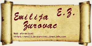 Emilija Zurovac vizit kartica
